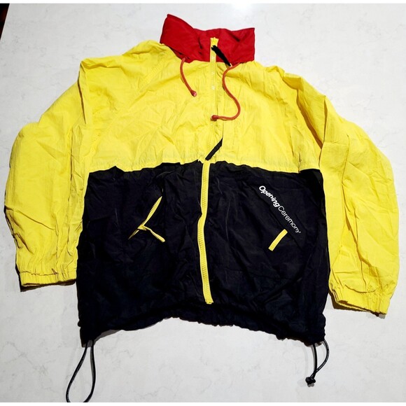 Opening Ceremony Other - Opening Ceremony Colorblock Crinkle Nylon Storm Varsity Jacket $420 MSRP NWOT